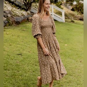 Everett Dress - golden floral